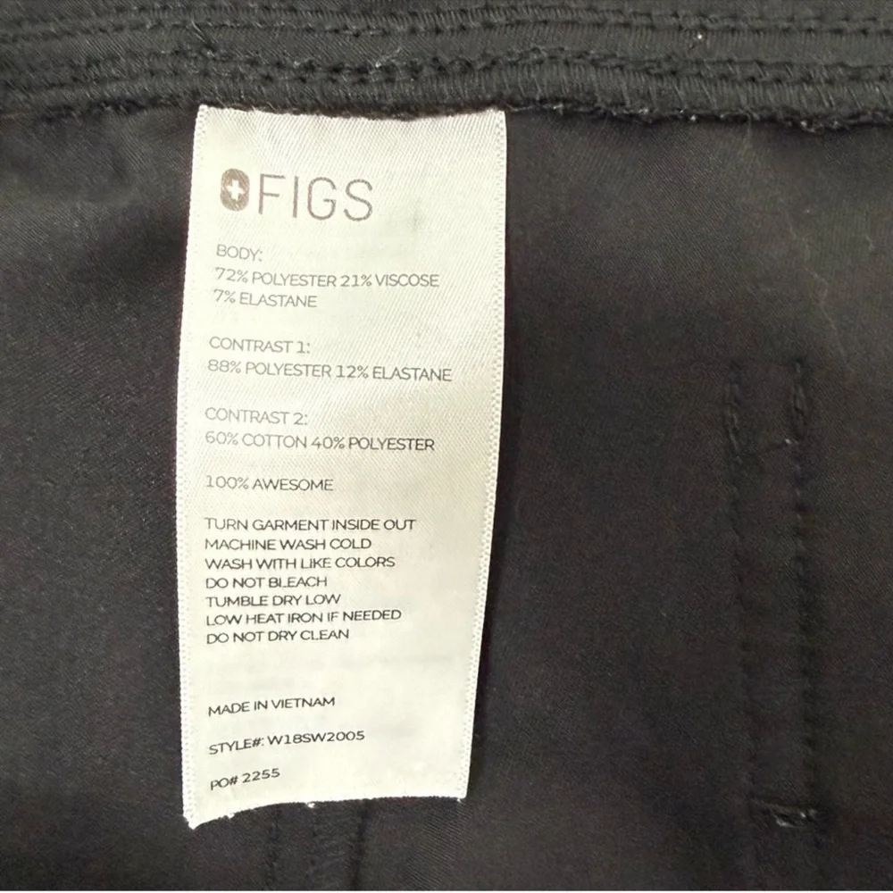 FIGS Zamora Jogger Scrub Pants – Bundle of 8 pairs, all in black, size Large. - Picture 6 of 11